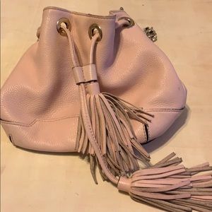 Pale Pink Rebecca Minkhoff mini bucket bag